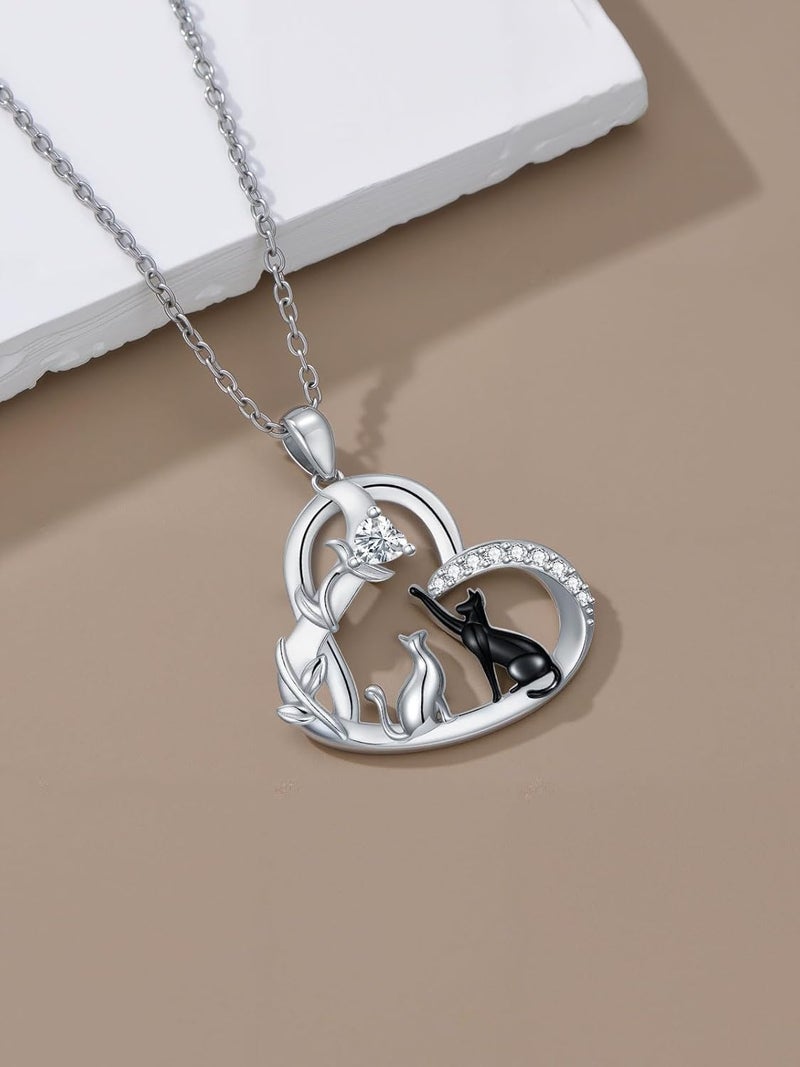 Cargari Store Dragonfly/Butterfly/Elephant/Hummingbird/Axolotl/Horse/Panda/Bee necklace for Women 925 Sterling Silver Heart Pendant Necklace Animal Jewelry Gifts for Women - Image 3